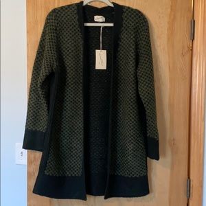 Green Long Sweater Cardigan
